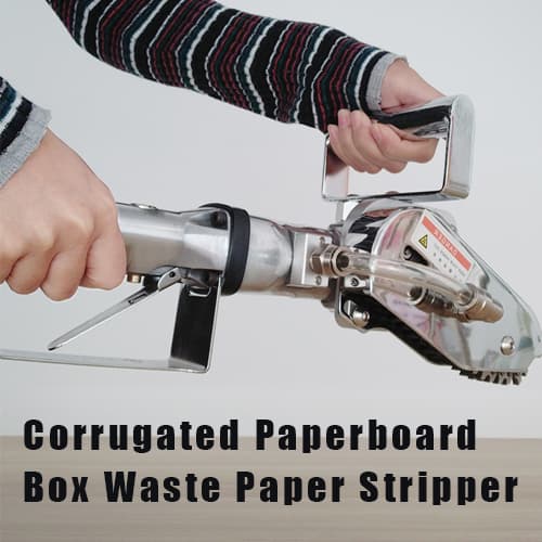 Waste stripper stripping cardboard corrugated